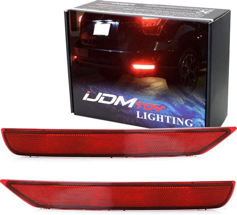 Ijdmtoy Red Lens 72 Smd Led Bumper Reflector Lights Compatible With