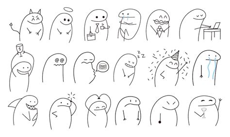 Premium Vector Vector Illustration Flork Meme Set