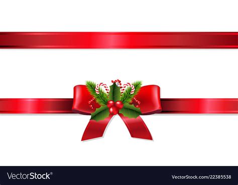 Christmas ribbon Royalty Free Vector Image - VectorStock