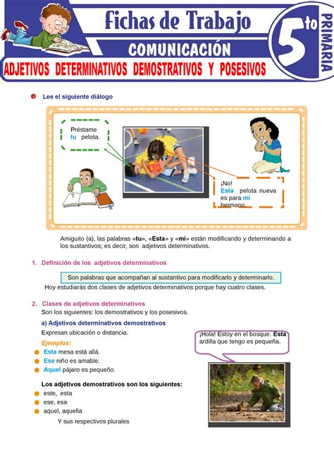 Tarea N2 Adjetivos Determinativos Demostrativos Y Posesivos Tarifas