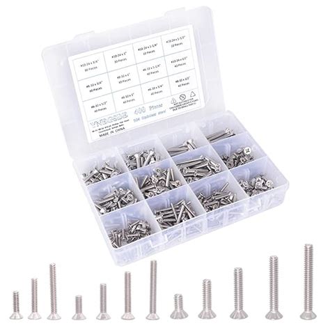 Machine Screw Assortment Kit 6 32 8 32 10 24 Phillips Flat Head