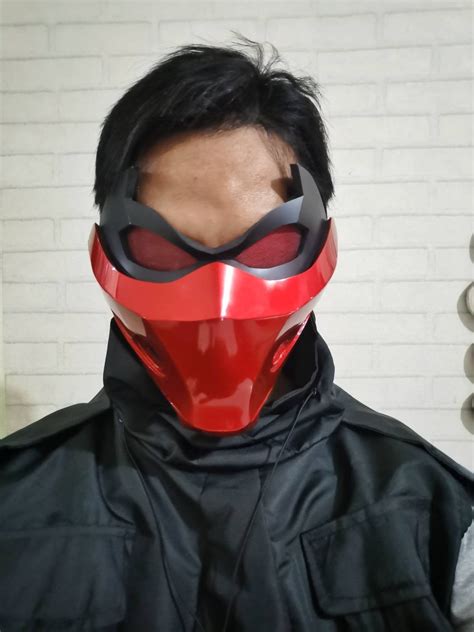 Red hood new outfit mask / mask cosplay / red hood outlaw | Etsy