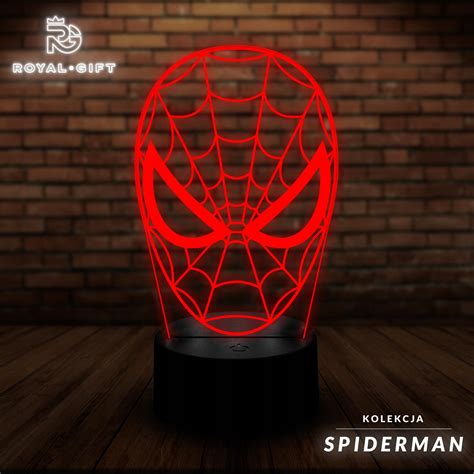 Lampka Nocna Led 3D Spiderman Bajka Marvel Film Na Biurko Dla Dzieci