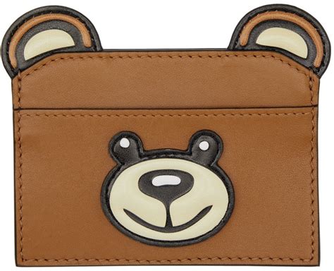 Moschino Brown Teddy Bear Card Holder Moschino