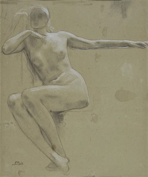 Nude Study For The Figure Of Greece In The Diploma Of The Olympic Games Of 1896 National Gallery