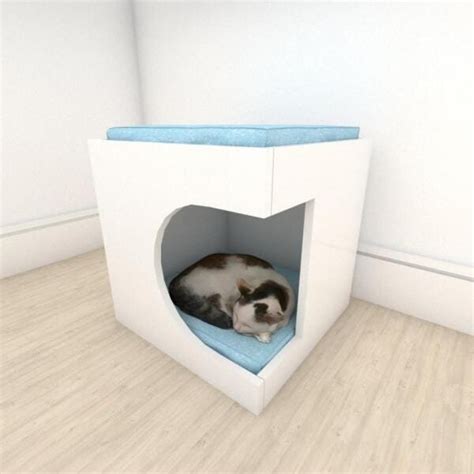 Bercinho Casinha Para Gato Em Mdf Branco Madeiramadeira