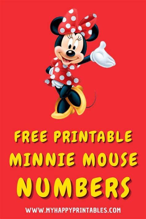 Free Printable Minnie Mouse Numbers 1 My Happy Printables