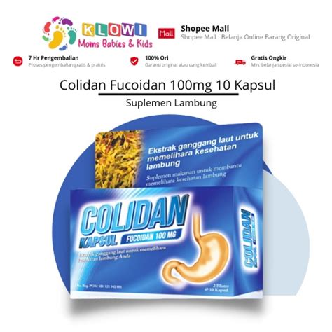 Jual Colidan Fucoidan Mg Isi Kapsul Vitamin Lambung Shopee