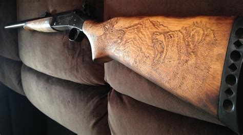 Handmade Custom Burned Gun Stock By San Diego Custom Wood Burning