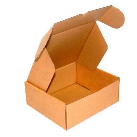 Brown Square Corrugated Foldable Boxes Size Lxwxh Inches 6 X 6 X 2