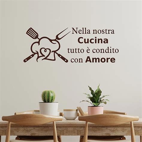 Adesivi Da Parete Con Scritte Per Cucina Decorazioni Adesive