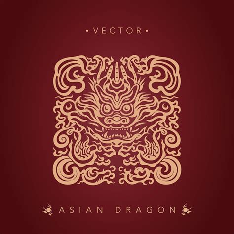 Premium Vector Asian Dragon Chinese Dragon Totem Pattern