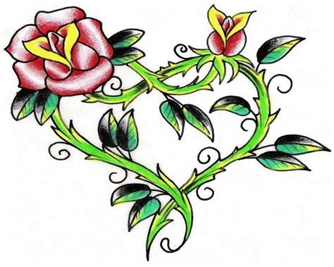 Flower Drawings With Hearts / drawing simple easy rose - Clip Art ...