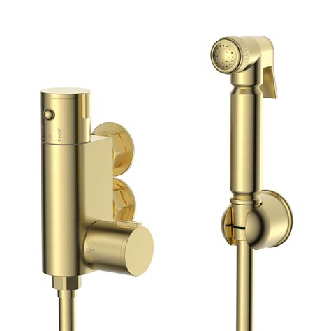 Brushed Brass Thermostatic Douche Shower Spray Kit Arissa Better