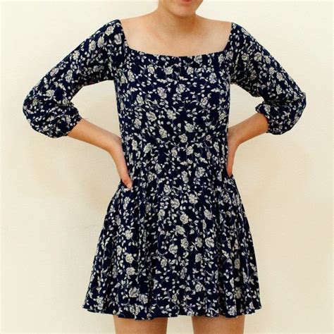 Sugarlips Dresses Sugar Lips Long Sleeve Blue White Floral Dress