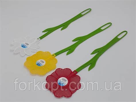 Купить Мухобойка для дома ручная пластиковая Цветок L 48 cm D 13 cm ...