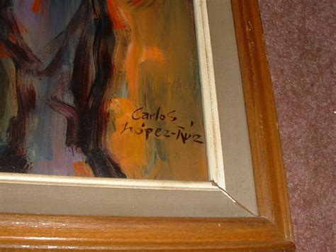 Carlos Lopez Ruiz Listed Artist Vintage Large Oil Painting Etsy