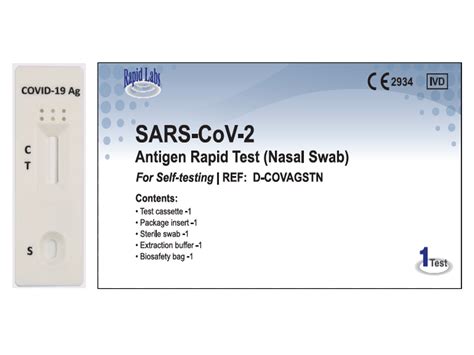 COVID 19 Antigen Rapid Test Nasal Swab Self Test Rapid Labs