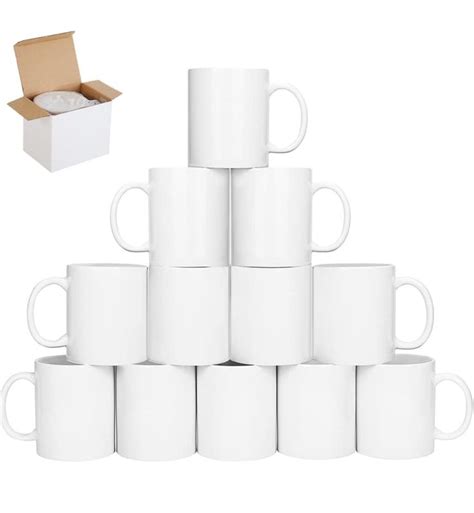 Signzworld Sublimation Mugs Oz Blank Plain White Large Handle Coffee