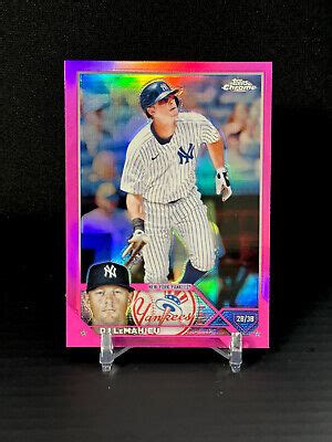 Topps Chrome Pink Refractor Dj Lemahieu Yankees Ebay