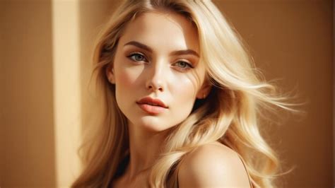 Premium Photo Beautiful Sensual Woman With Long Blonde Hair