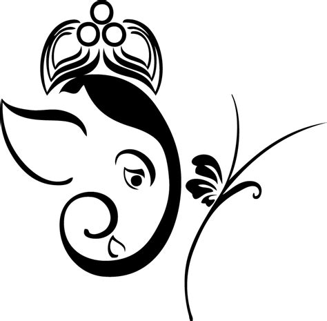 Lord Ganesha Black And White Download Ganesha Stickers For Bike