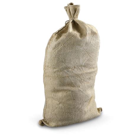 6 Used Swiss Antique Burlap Sacks Khaki 171745 Military Equipment