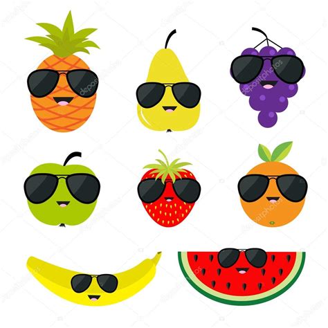 Fruit And Berry Set Sunglasses Eyeglasses Stock Vector Image By ©worldofvector 124393850