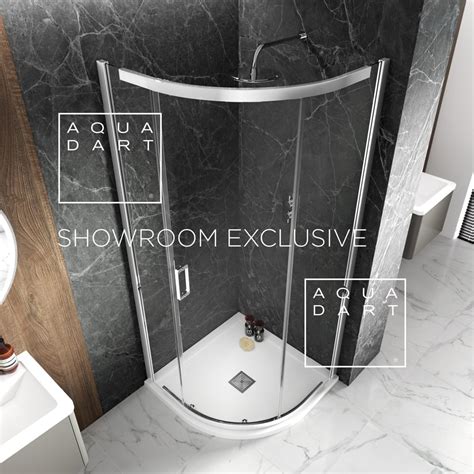 Aquadart Onisa 8 Polished Silver Single Door Quadrant Shower Enclosure