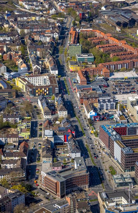 Dortmund Aus Der Vogelperspektive Stadtansicht Entlang Der Rheinische