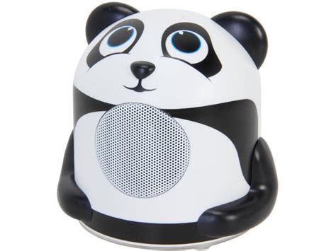 Gogroove Portable Panda Speaker Night Light With Enhanced Bass Woofer Usb Cable And 3 5mm Aux