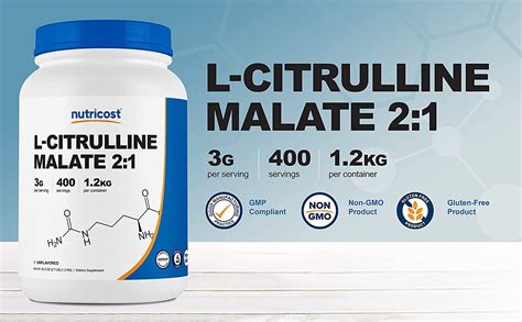 Nutricost L Citrulline Malate Powder Kg Pound Pack Of