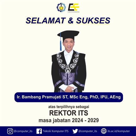 Selamat Sukses Rektor Its Masa Jabatan Departemen