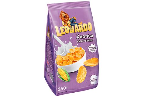 Хлопья кукурузные «Leonardo», 250 г - купить по цене производителя с ...