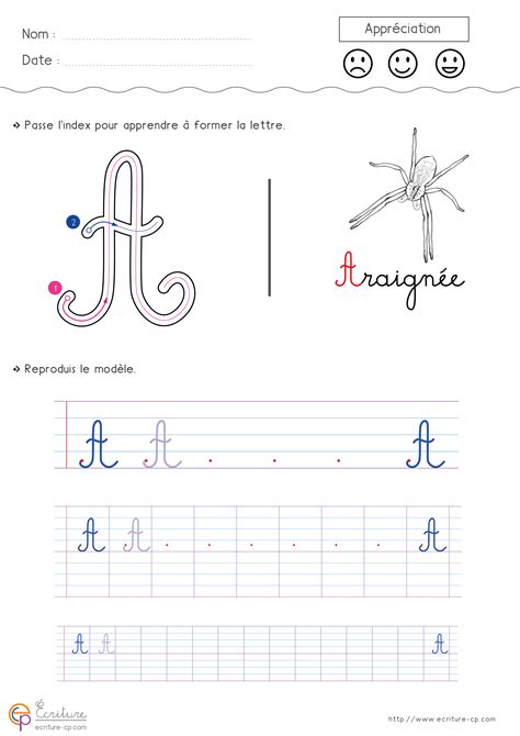 Lettre Alphabet Cursive A Imprimer