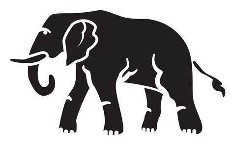 Elephant Pumpkin Stencil