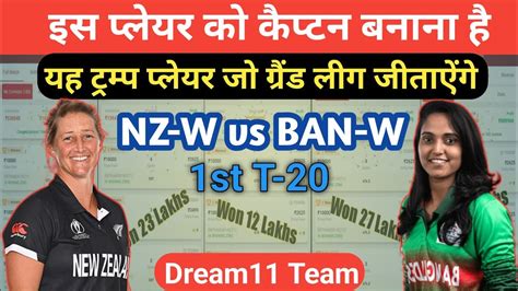 Nz W Vs Bd W Nz W Vs Bd W Dream Prediction Dream Youtube