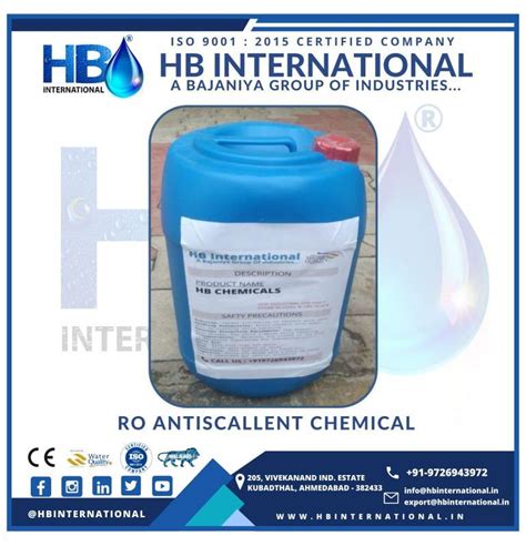 Hb International Liquid Ro Antiscalant Chemical For Industrial