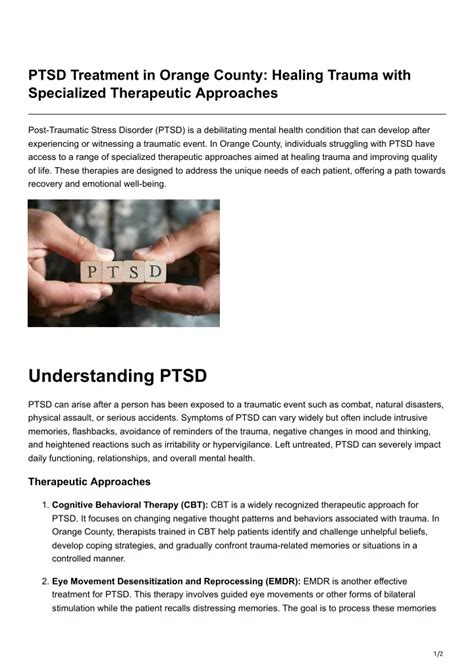 Ppt Ptsd Treatment In Orange County