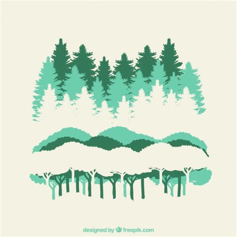 Tree Line Silhouette Vector at Vectorified.com | Collection of Tree ...