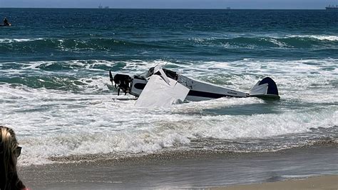 Small Plane Crashes In Ocean Off Huntington Beach