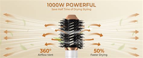 OKWRAP Airstyler In Hair Styler Ion Hair Dryer Hot Air Brush Ion Hair Dryer Hair Styler With