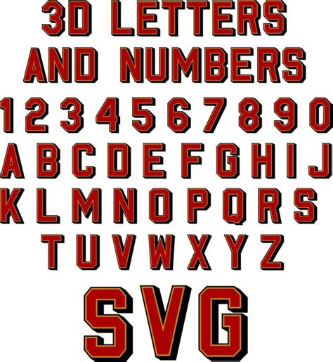 Sports Jersey Font Itfdb 3d Shadow Svg Version Baseball Etsy