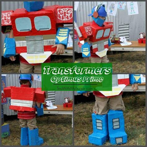 DIY Optimus Prime Costume Transformer Party Transformers Birthday