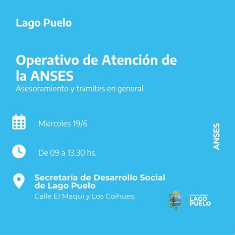 Lago Puelo Personal De Anses Atender Este Mi Rcoles En La Ciudad