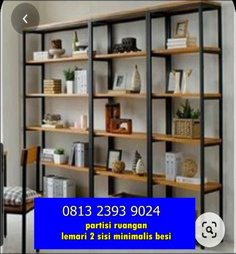 Partisi Ruangan Lemari Sisi Minimalis Besi R Perabotan Rumah