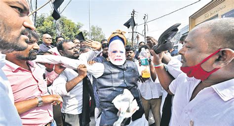 Anti Modi Protests Rock Telangana Telangana Today