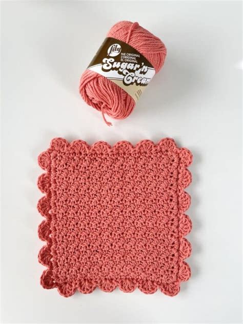 Crochet Simple Scallop Hot Pad Daisy Farm Crafts