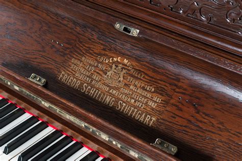 F Schilling Victorian Carved Upright Piano Antique Piano Shop