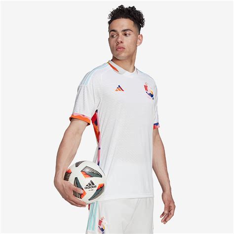 adidas Belgien 2022 Authentic Auswärtstrikot Weiß Herren